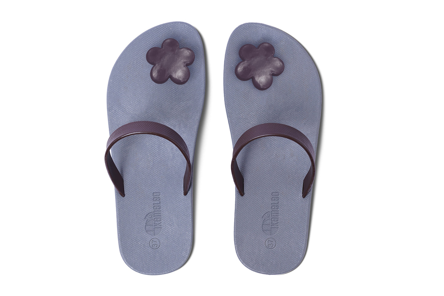 Poppi Flora Grey Sole Brown Strap