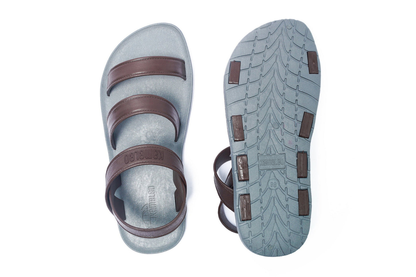 Twin Plus Grey Sole Brown Strap