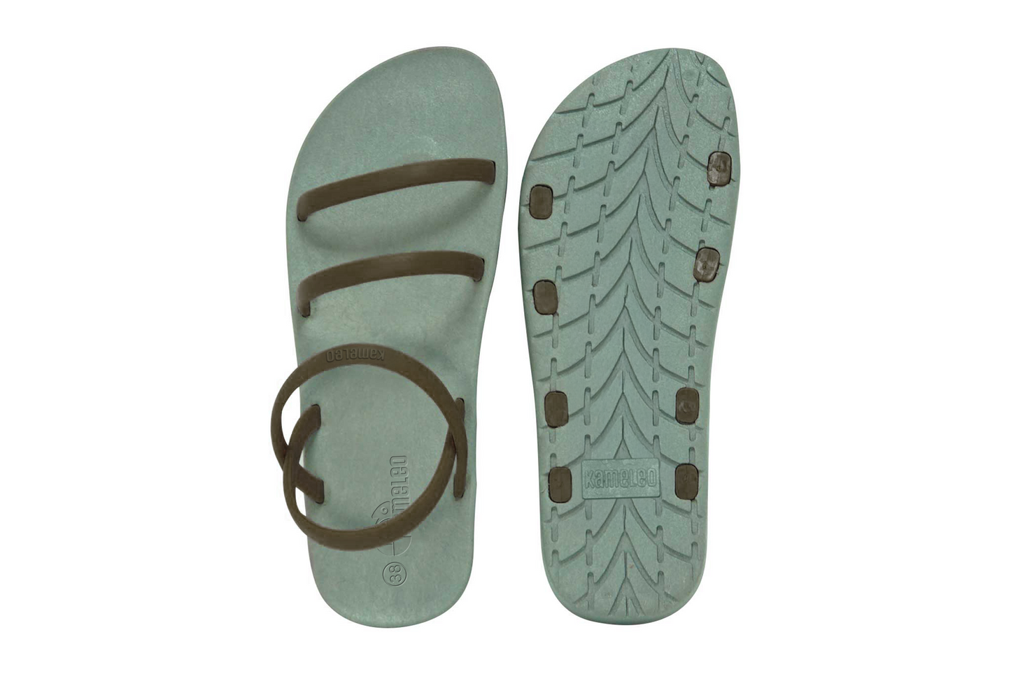Twin Slim Grey Sole Brown Strap