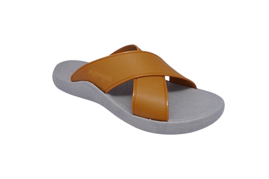 Crossy Grey Sole Caramel Strap