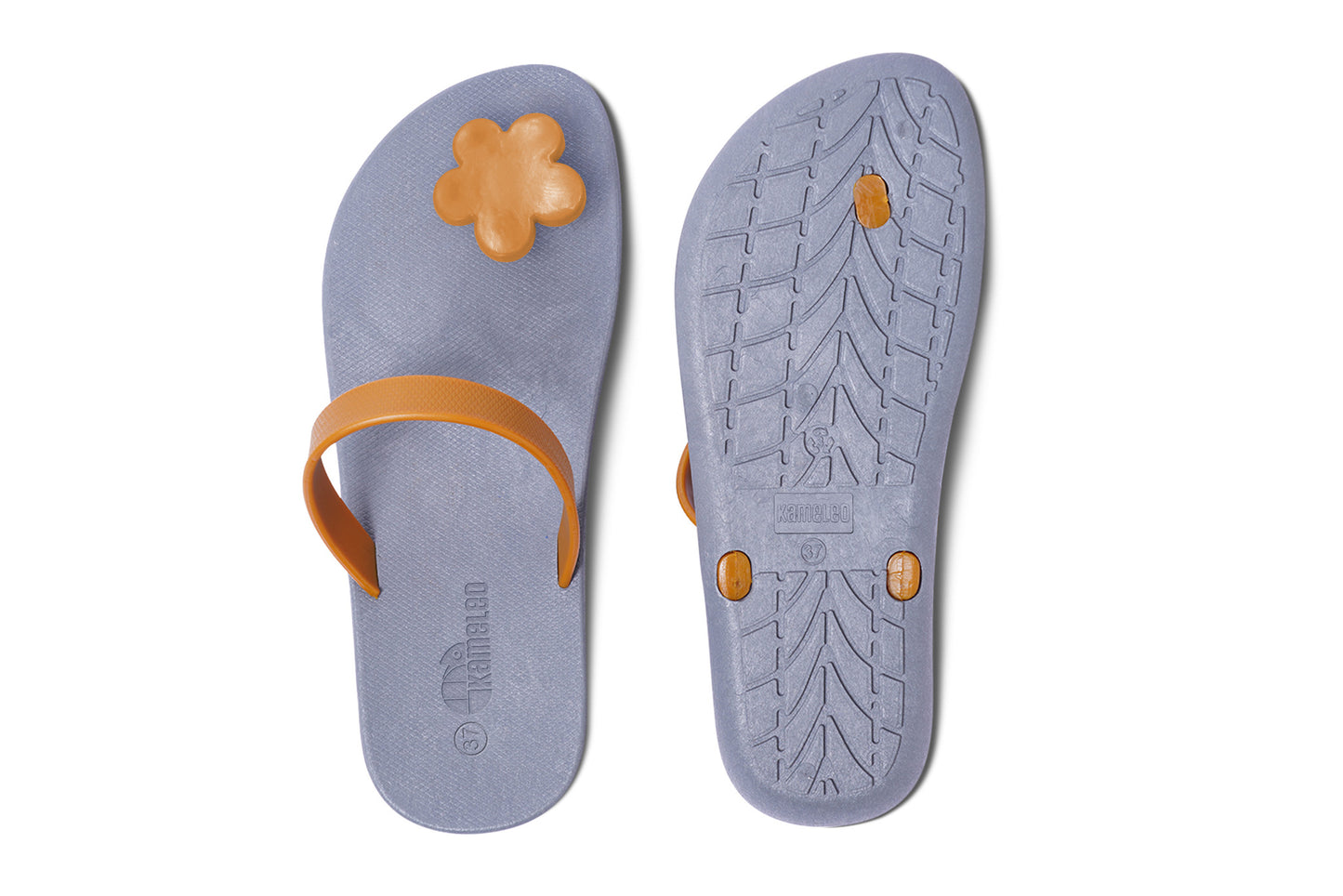 Poppi Flora Grey Sole Caramel Strap