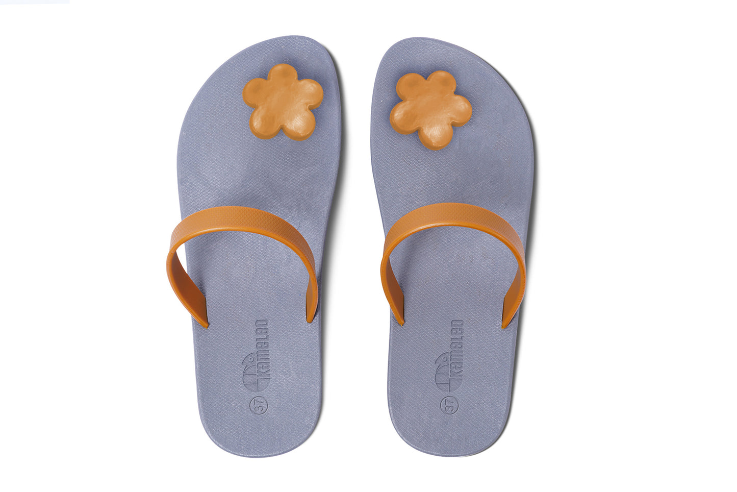 Poppi Flora Grey Sole Caramel Strap