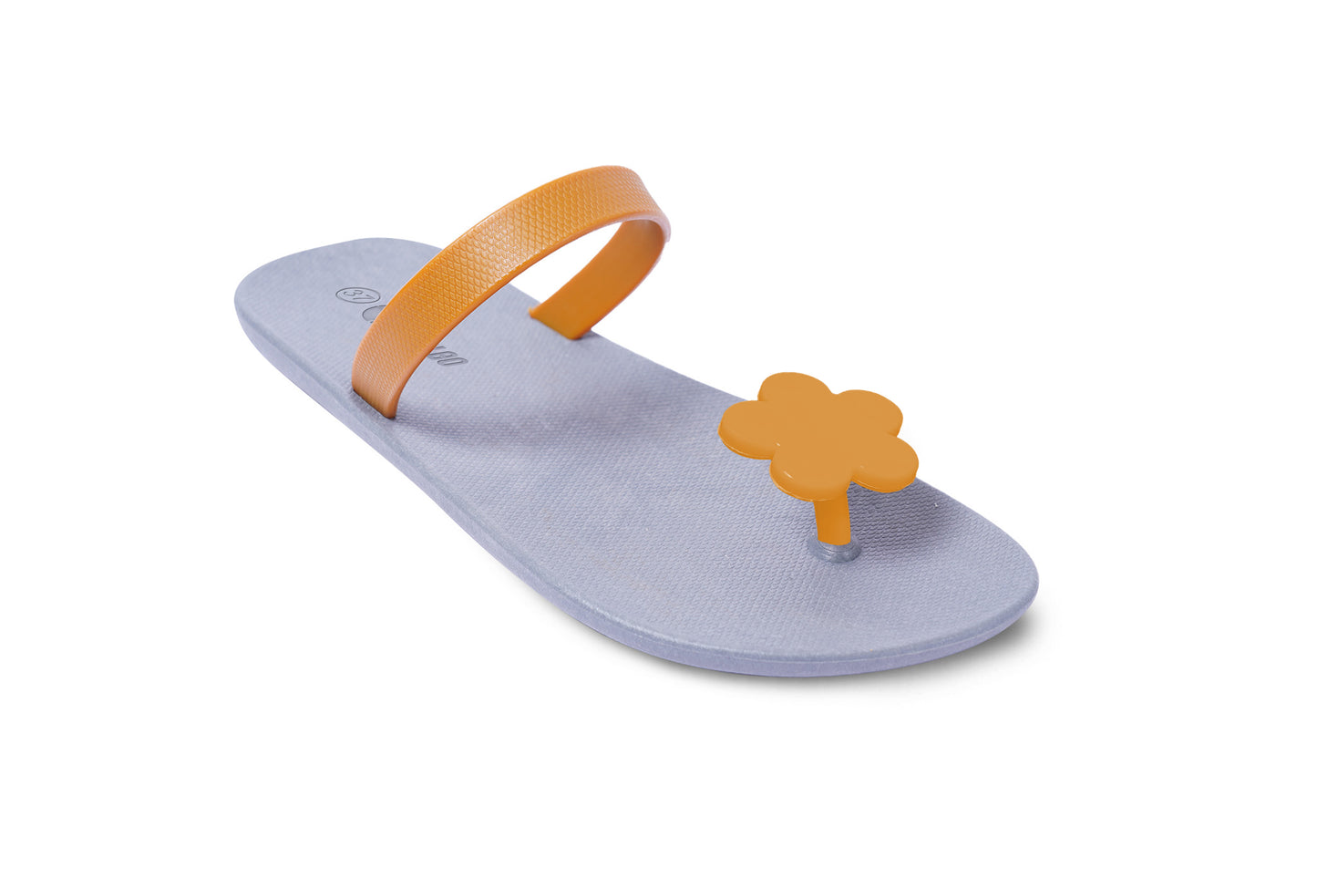 Poppi Flora Grey Sole Caramel Strap