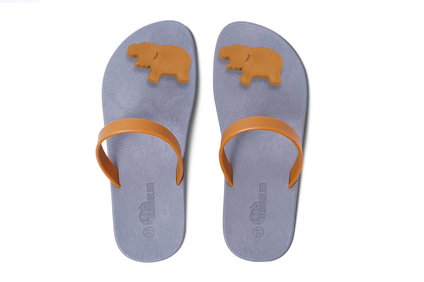 Poppi Hippo Grey Sole Caramel Strap