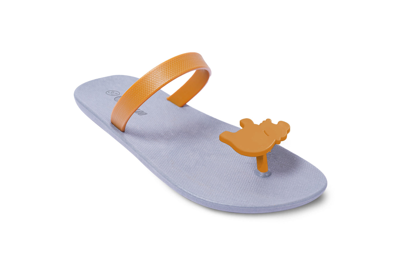 Poppi Hippo Grey Sole Caramel Strap