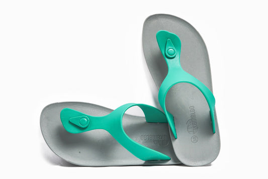 Candy Grey Sole Green Strap