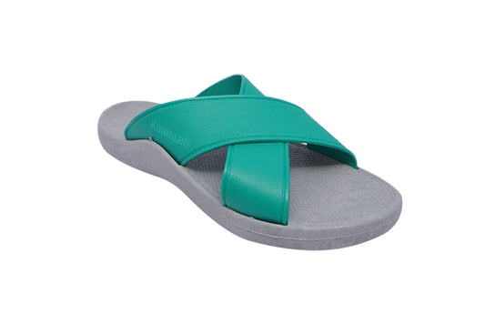 Crossy Grey Sole Green Strap