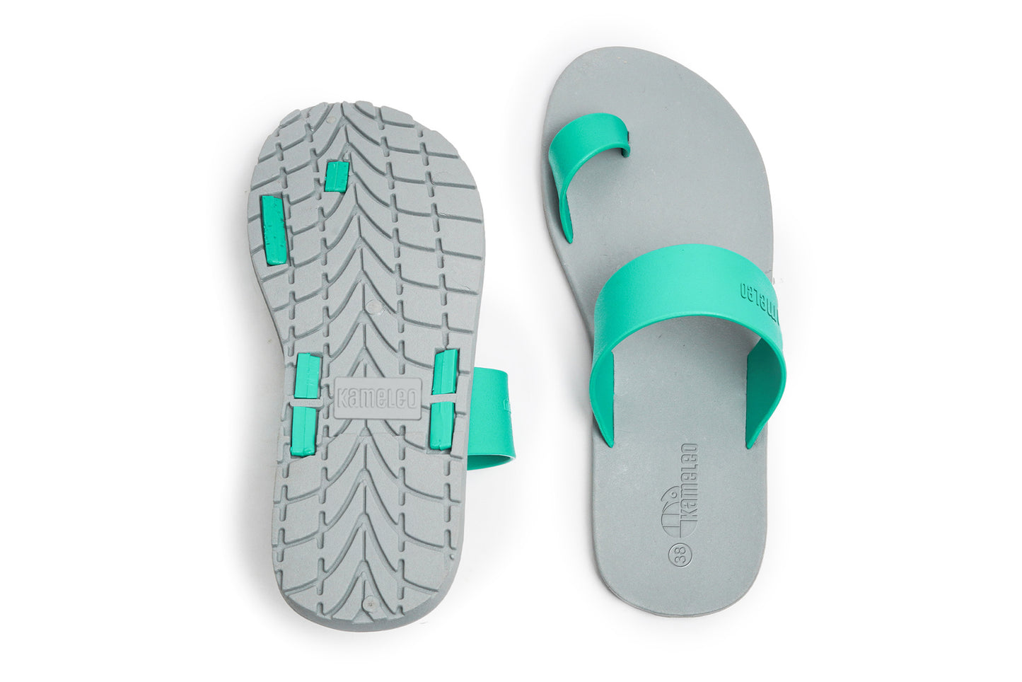 Pop Thumb Grey Sole Green Strap
