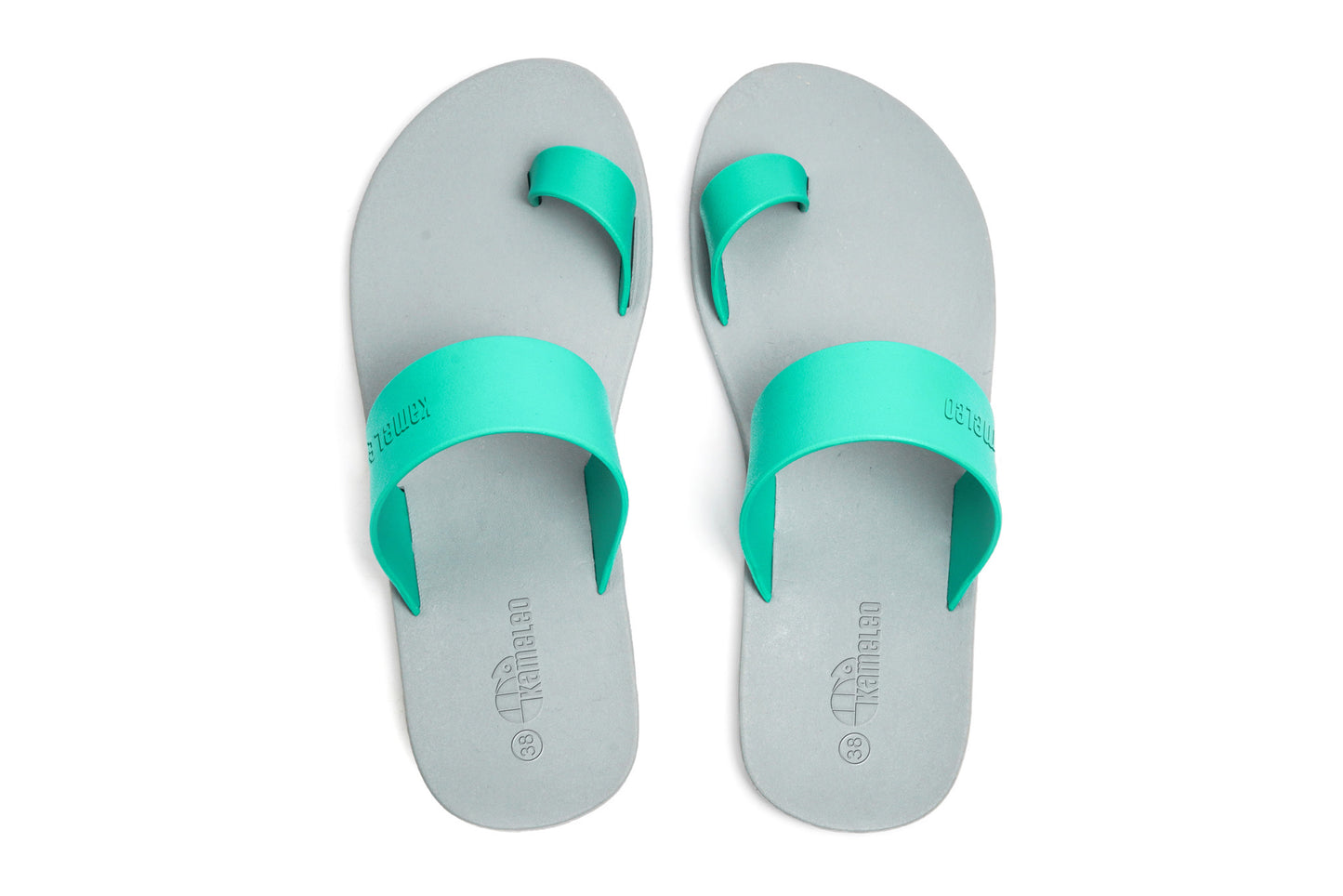 Pop Thumb Grey Sole Green Strap