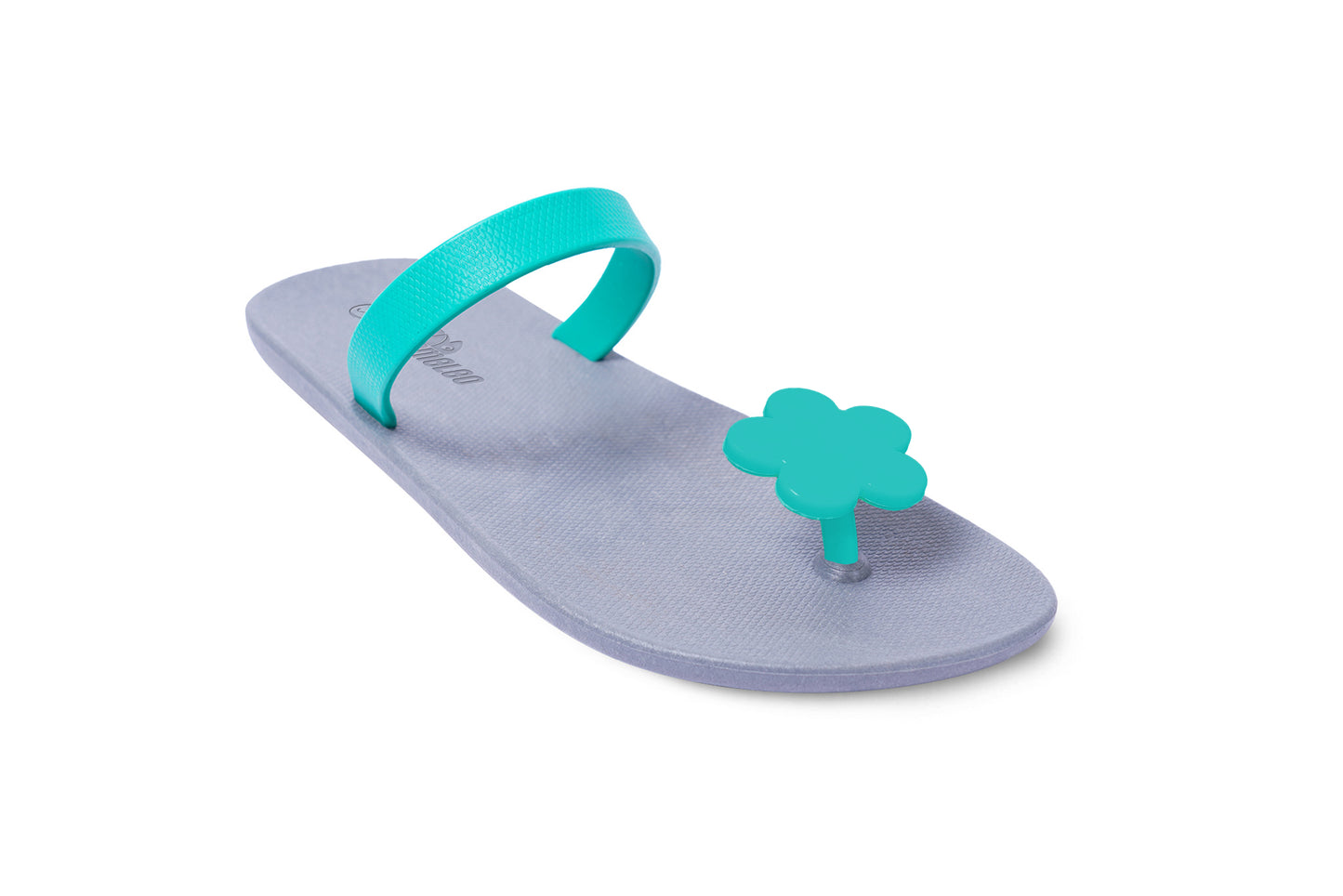 Poppi Flora Grey Sole Green Strap