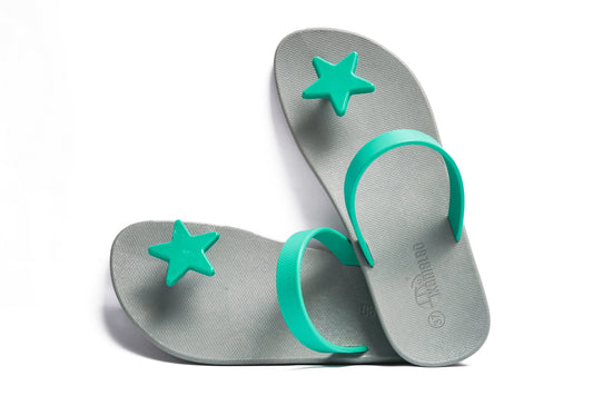 Poppi Star Grey Sole Green Strap