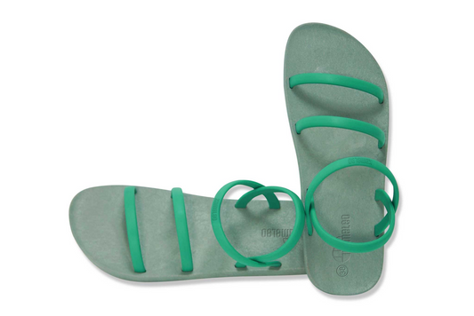Twin Slim Grey Sole Green Strap