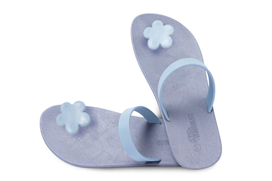Poppi Flora Grey Sole Grey Strap