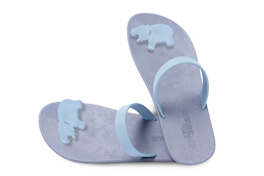 Poppi Hippo Grey Sole Grey Strap