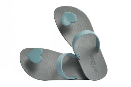 Poppi Heart Grey Sole Grey Strap