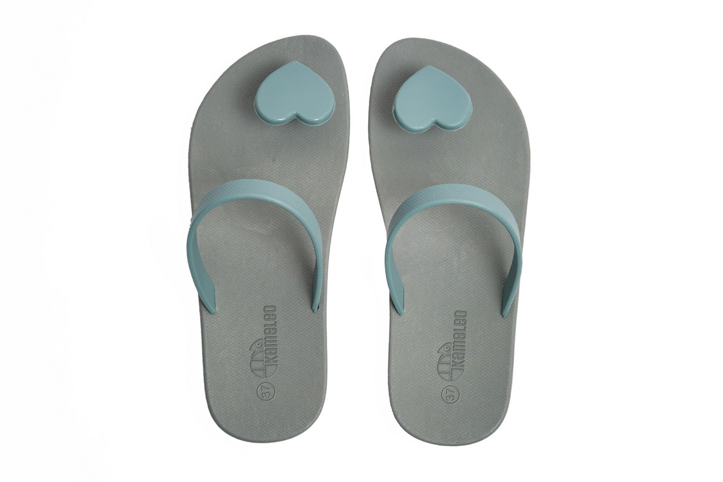 Poppi Heart Grey Sole Grey Strap