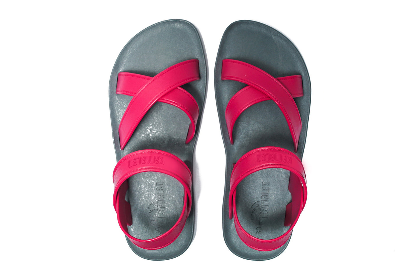 Cross Plus Kids Grey Sole Pink Strap