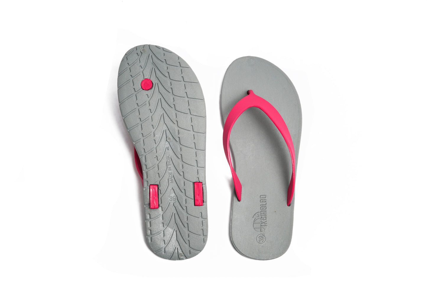 Flippy Grey Sole Pink Strap