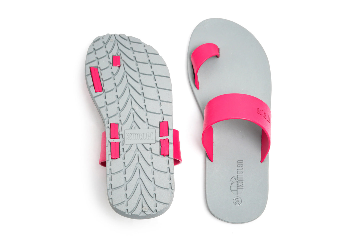 Pop Thumb Grey Sole Pink Strap