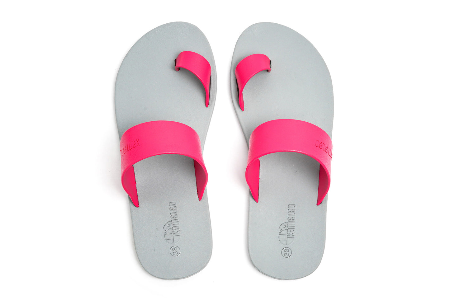 Pop Thumb Grey Sole Pink Strap