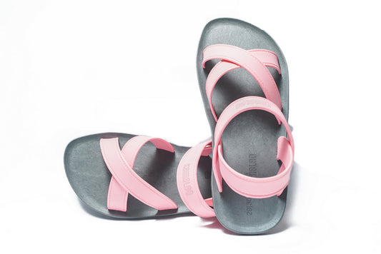 Cross Plus Kids Grey Sole LightPink Strap