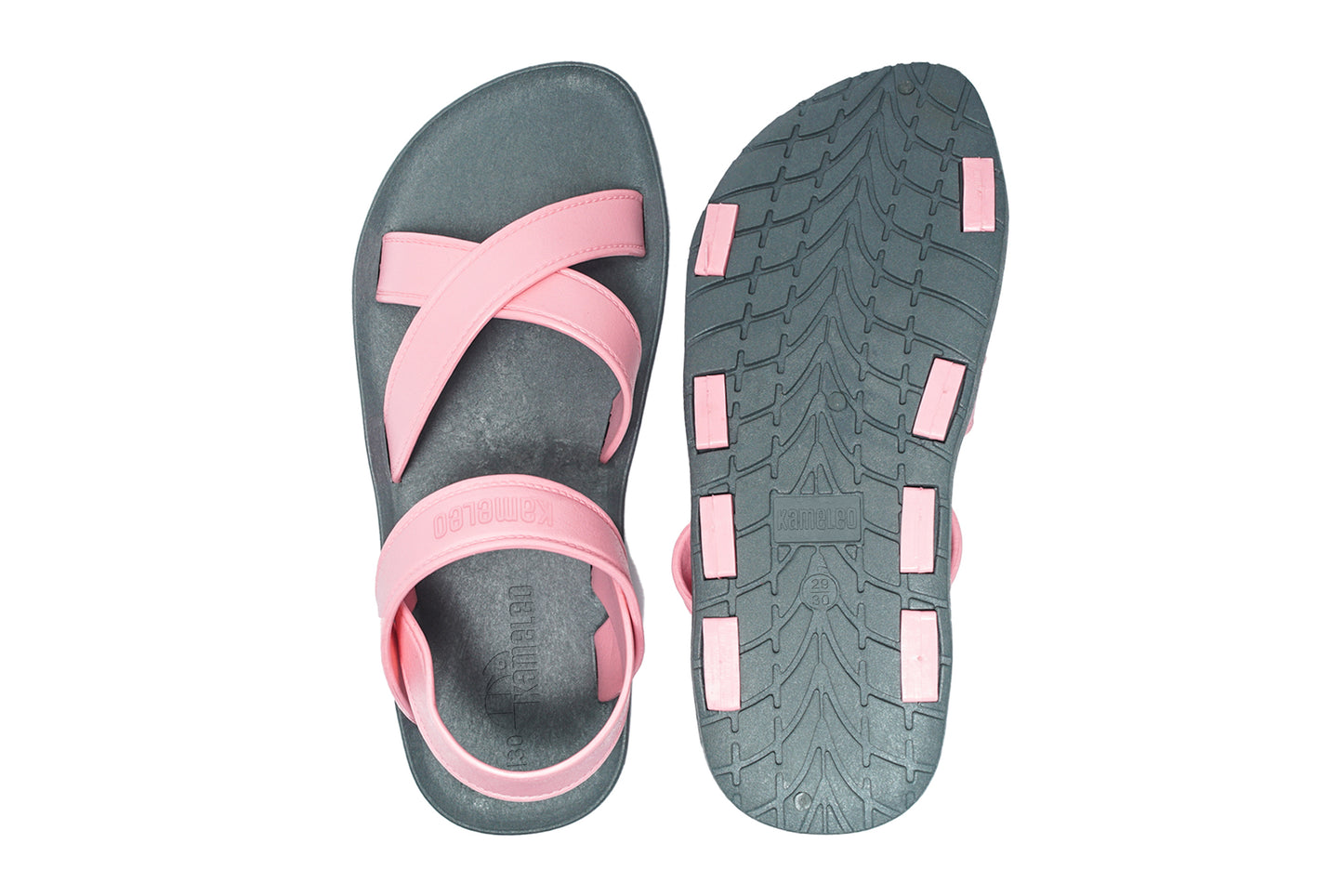 Cross Plus Kids Grey Sole LightPink Strap