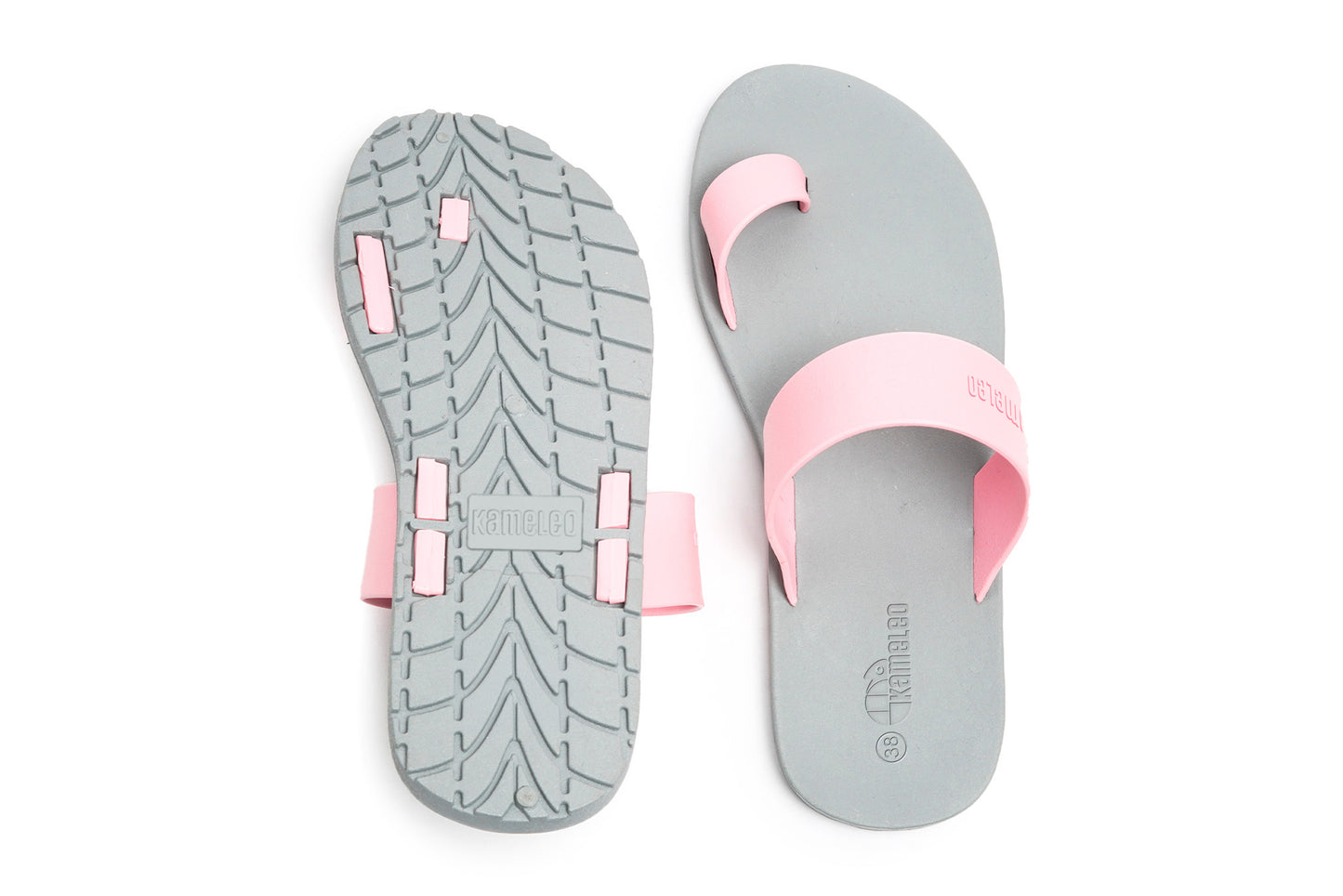Pop Thumb Grey Sole LightPink Strap