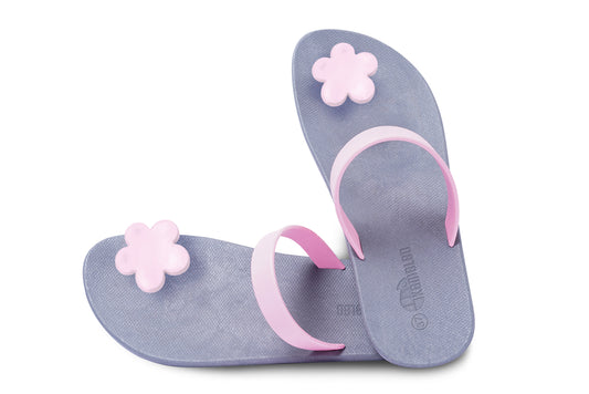 Poppi Flora Grey Sole LightPink Strap