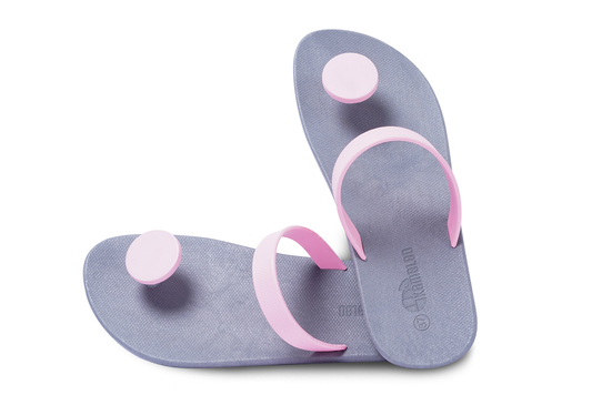Poppi Dot Grey Sole LightPink Strap