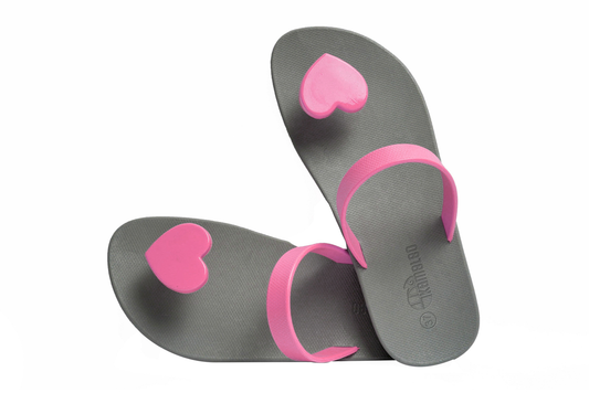 Poppi Heart Grey Sole LightPink Strap