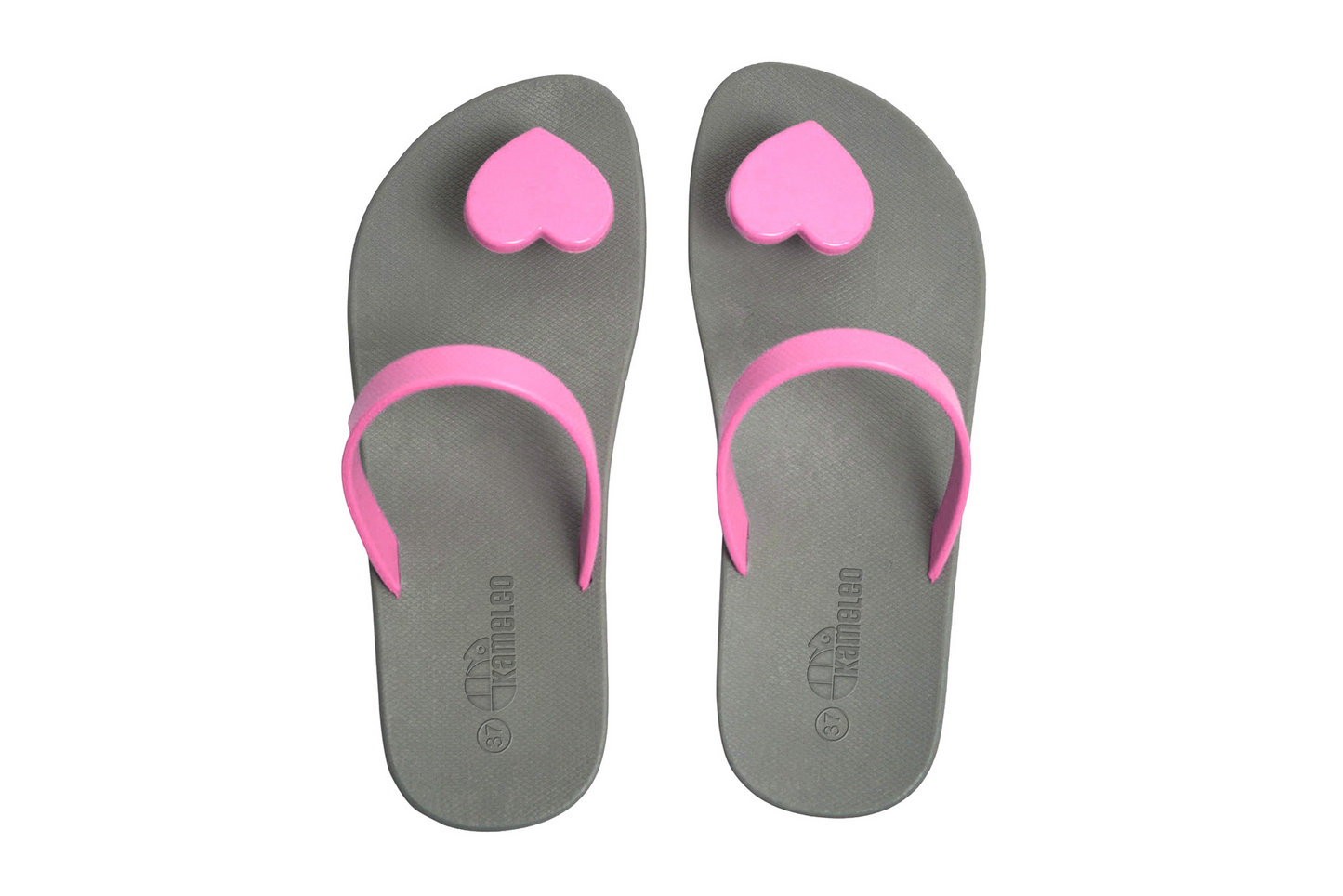 Poppi Heart Grey Sole LightPink Strap