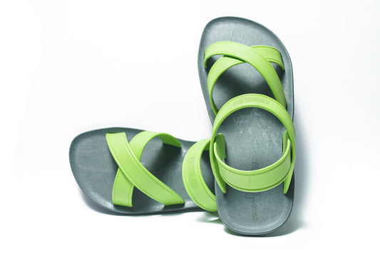 Cross Plus Kids Grey Sole Lime Strap