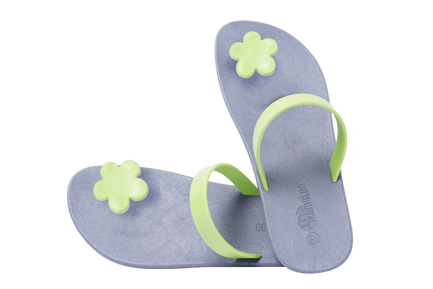Poppi Flora Grey Sole Lime Strap