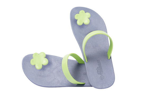 Poppi Flora Grey Sole Lime Strap