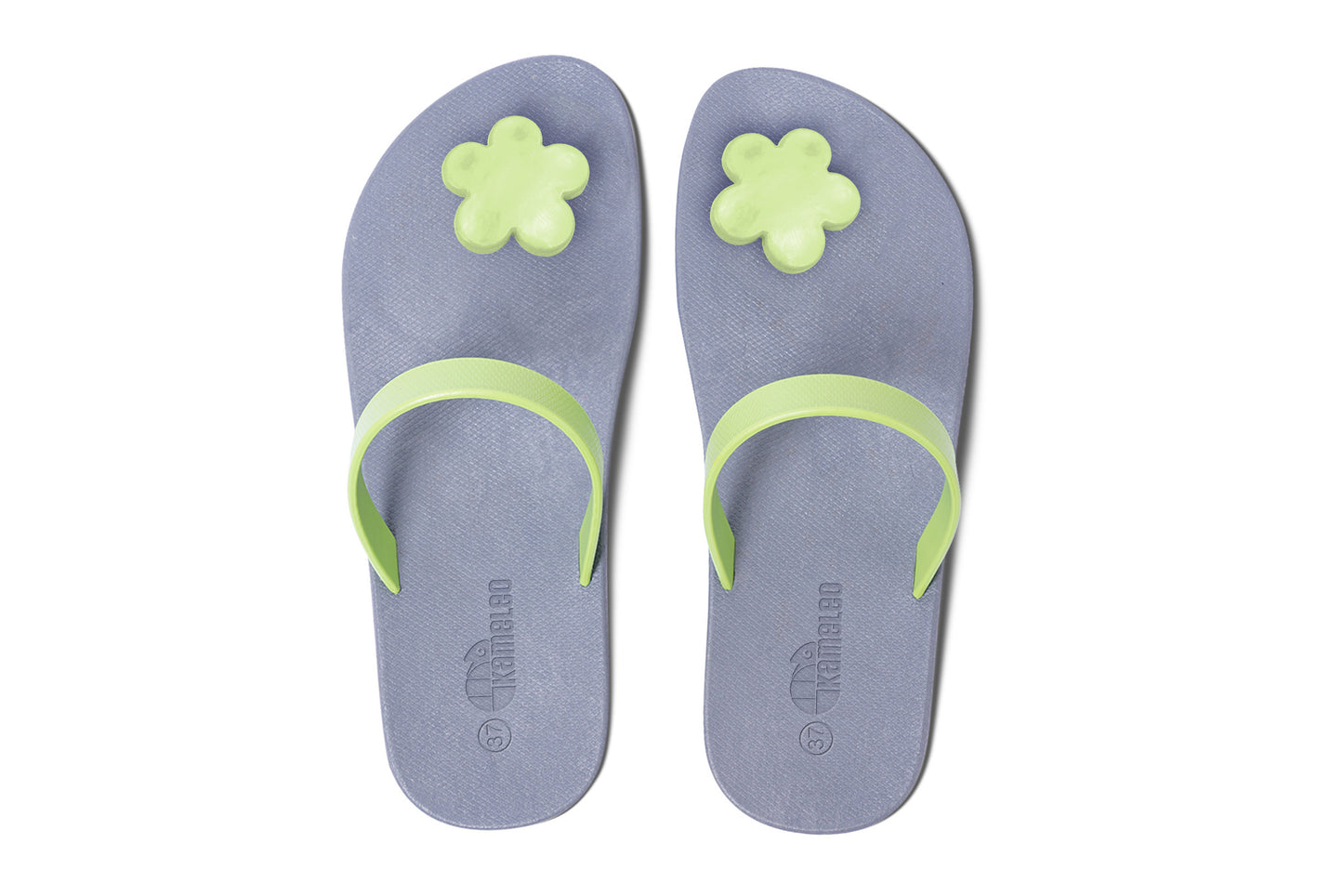 Poppi Flora Grey Sole Lime Strap