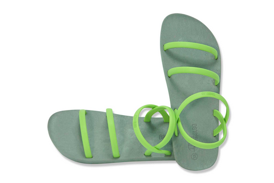 Twin Slim Grey Sole Lime Strap