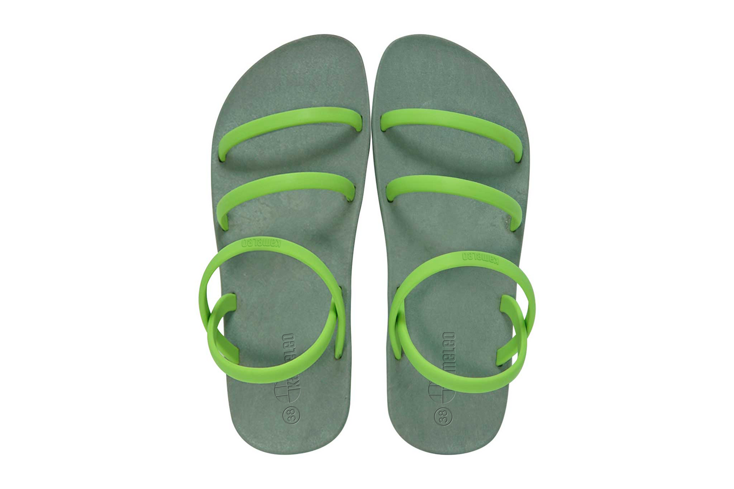 Twin Slim Grey Sole Lime Strap