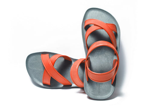 Cross Plus Kids Grey Sole Orange Strap