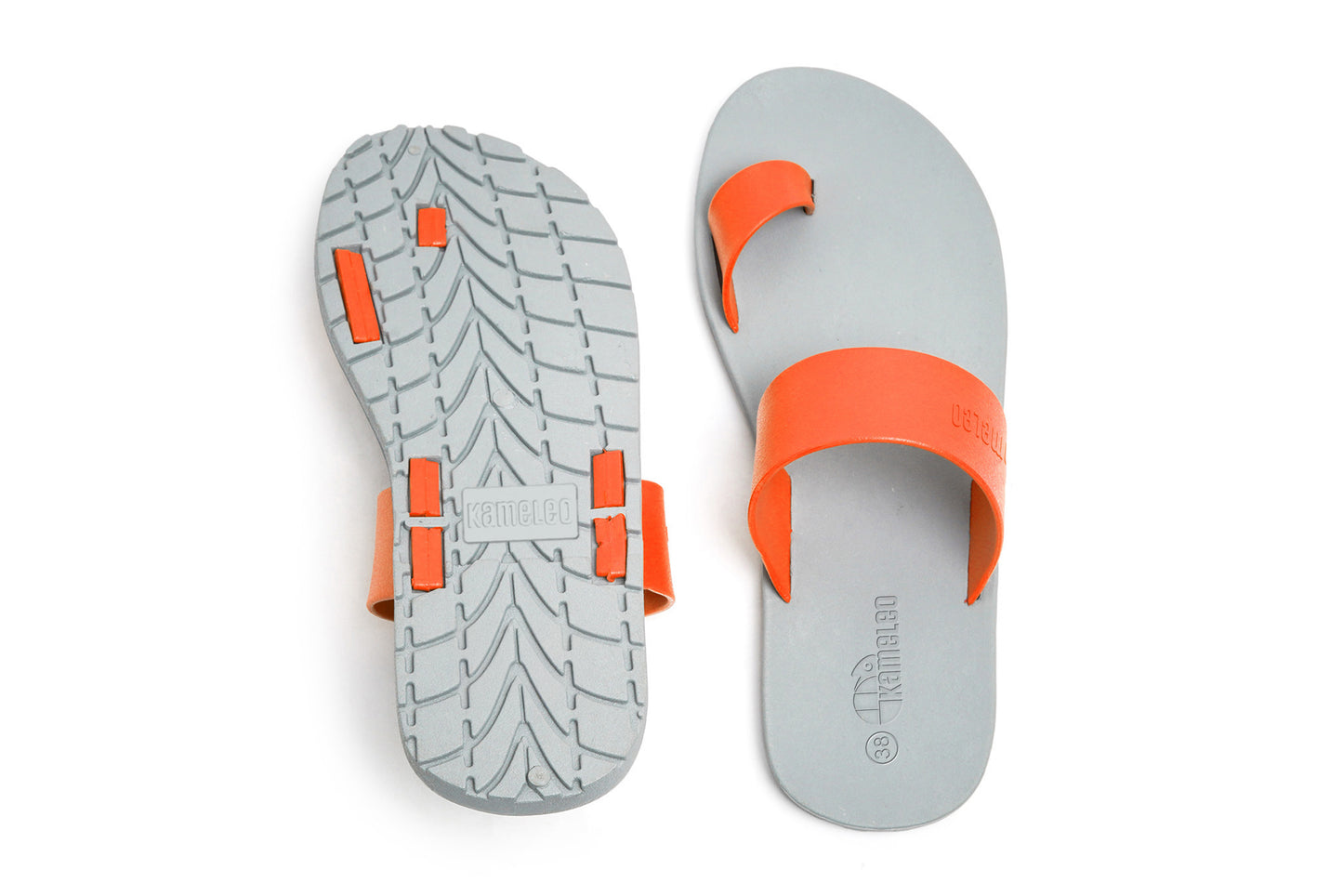 Pop Thumb Grey Sole Orange Strap
