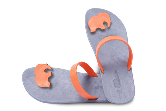 Poppi Ellie Grey Sole Orange Strap