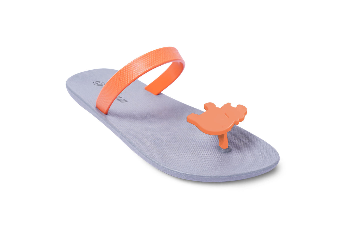 Poppi Hippo Grey Sole Orange Strap
