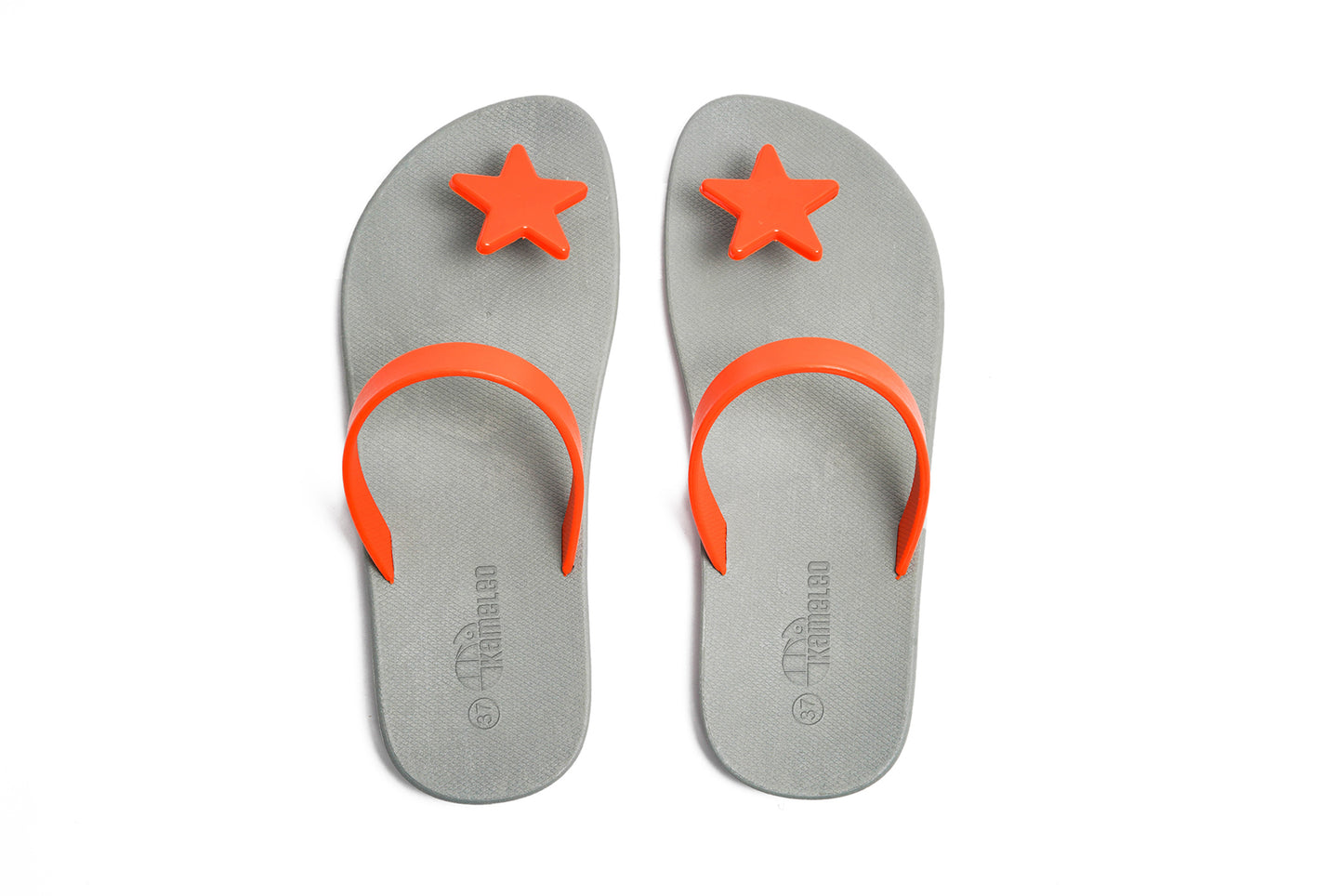 Poppi Star Grey Sole Orange Strap