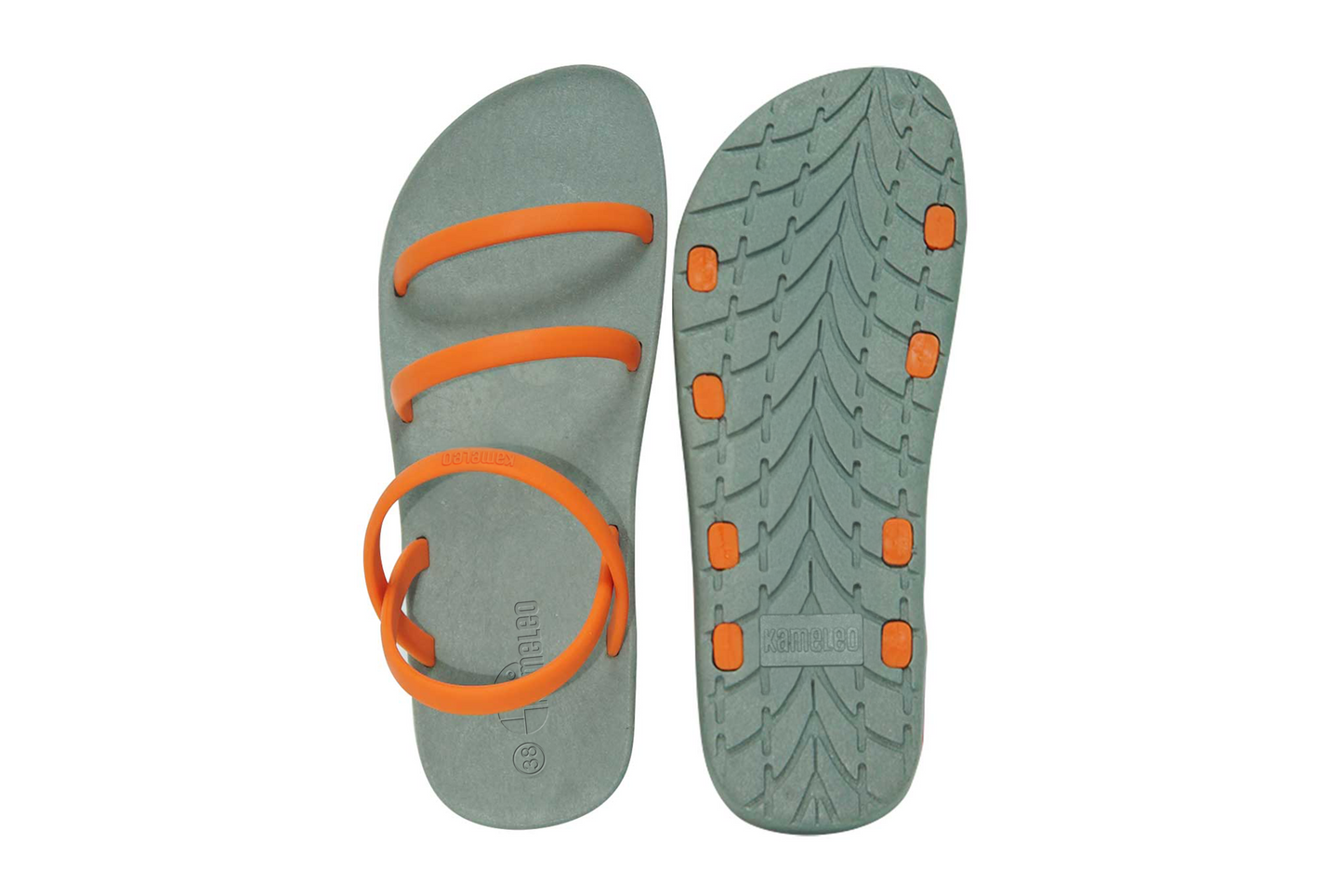 Twin Slim Grey Sole Orange Strap