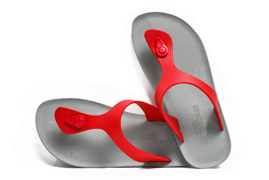 Candy Grey Sole Red Strap