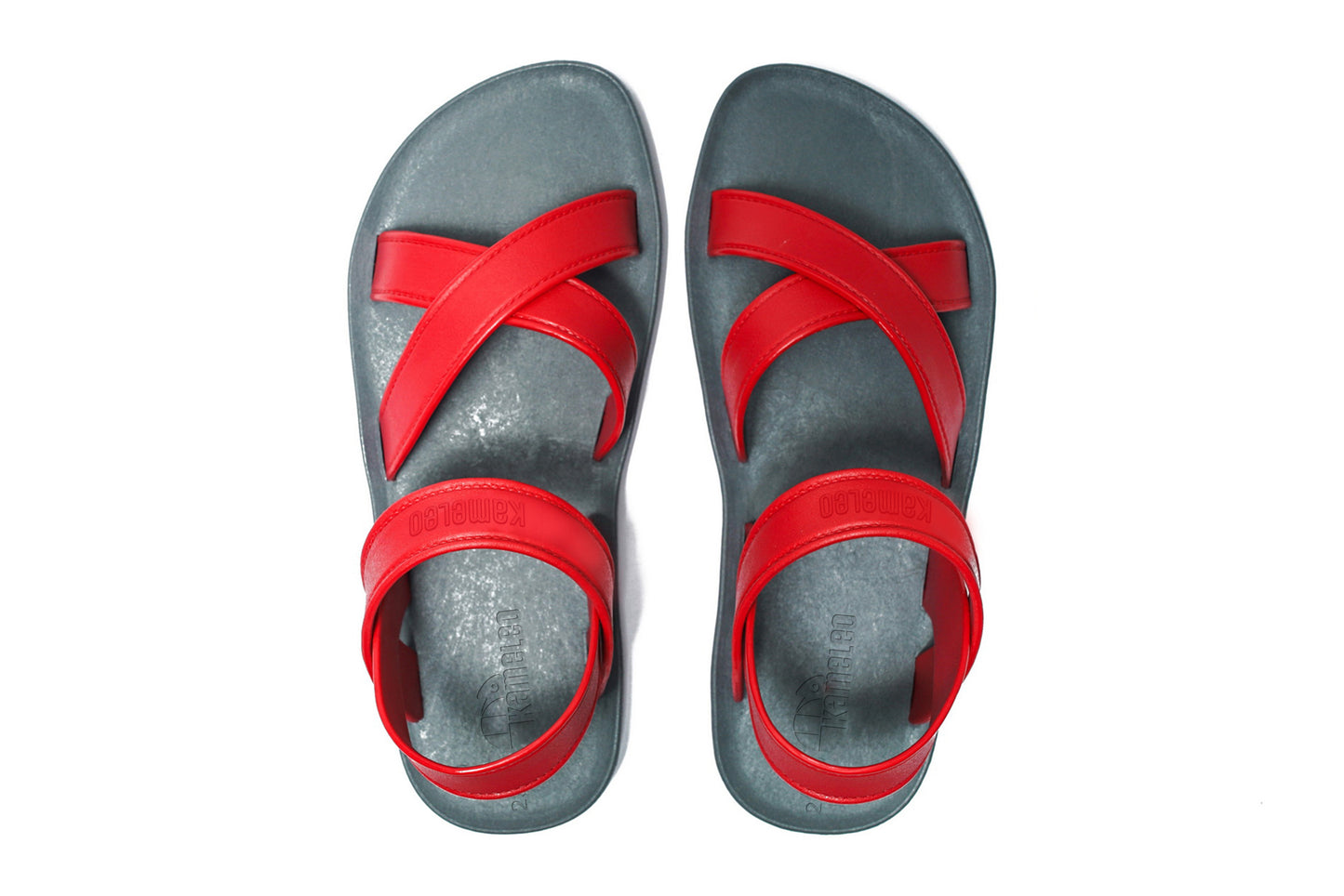 Cross Plus Kids Grey Sole Red Strap
