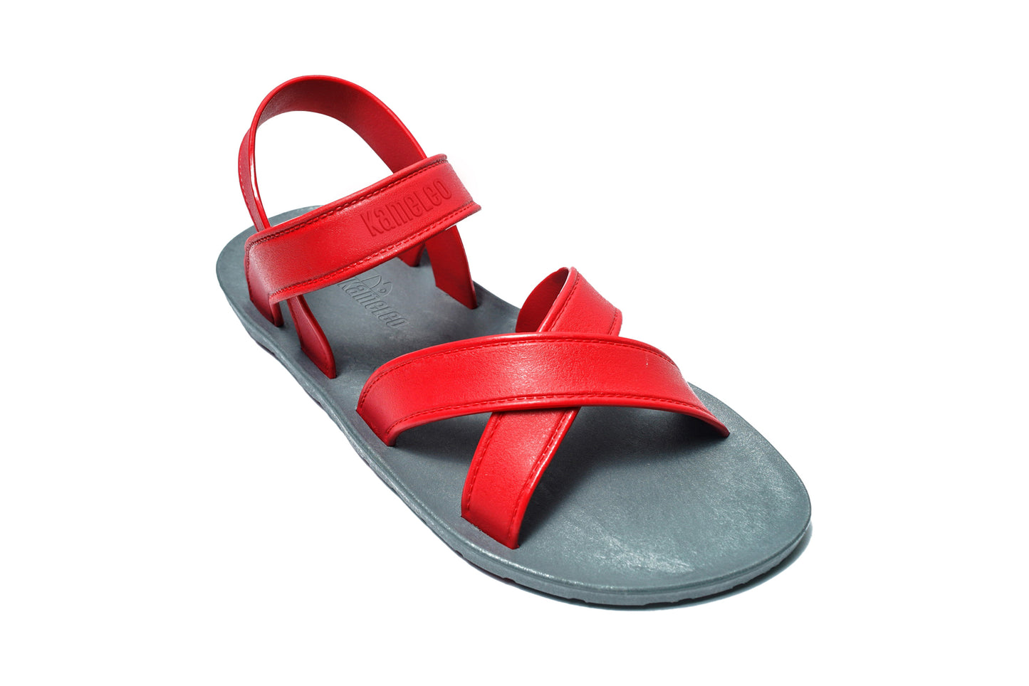 Cross Plus Kids Grey Sole Red Strap