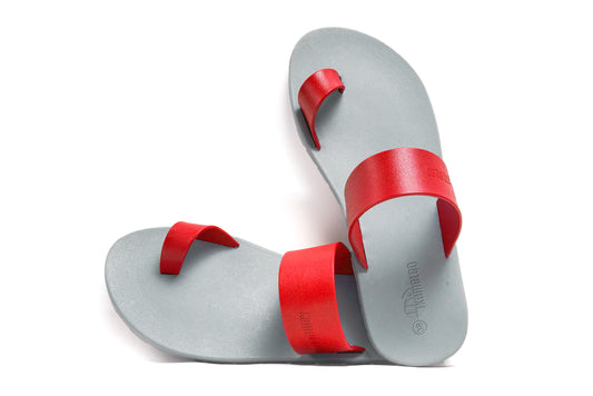 Pop Thumb Grey Sole Red Strap