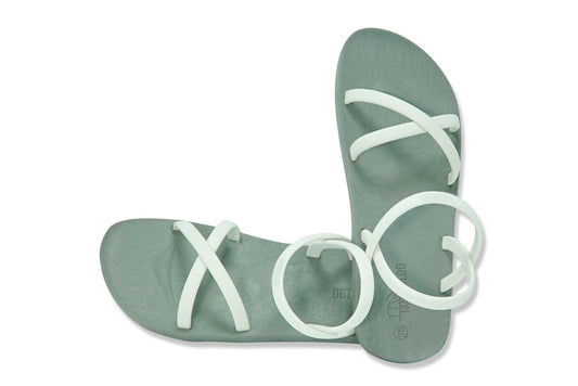 Cross Slim Grey Sole White Strap