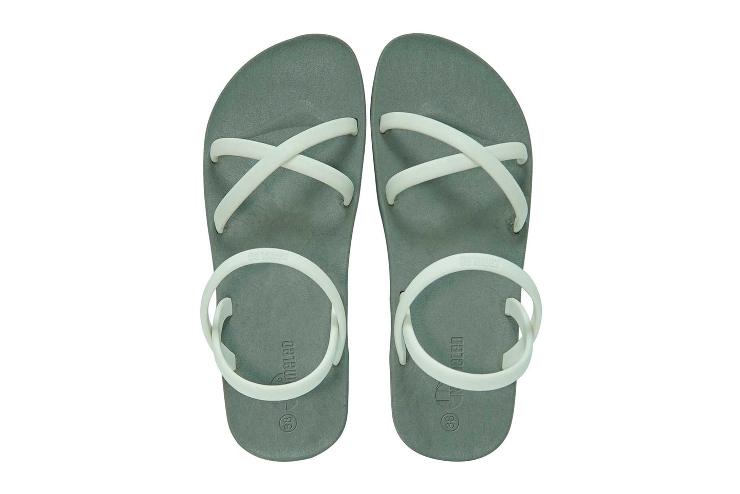 Cross Slim Grey Sole White Strap