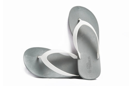 Flippy Grey Sole White Strap